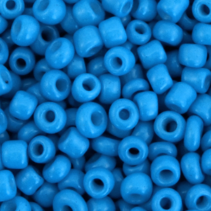 Glass seed beads 4mm palace blue, 20 grams